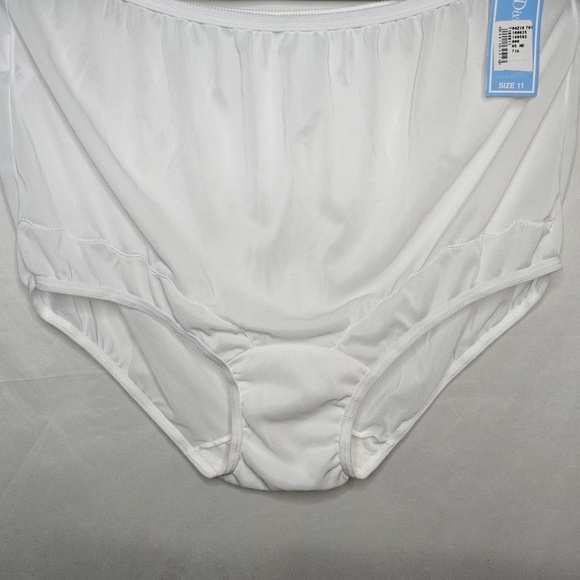 New Vintage VTG Dixie Belle Style 719 Nylon White Brief Panty Underwear Size 11 - Picture 3 of 8